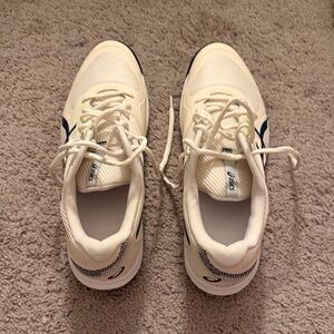 Men’s ASICS Cream and Black Sneakers